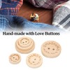 Botones de Madera, 140 Piezas, 3 Tamaños Diferentes, para Manualidades