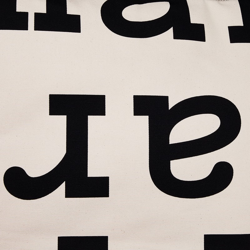 MARIMEKKO 090591 AhkeraLogoBag Tote Bag, Black/Off-White, black/bone, Free size