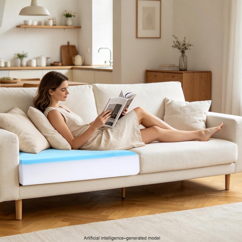 Upholstery Foam 26"x26" – 6“ Thick Couch Cushion Replacement, Cut