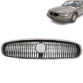Vantage Auto Parts - Front Grille Compatible with Buick LeSabre 1997-1999 | Direct Replacement | Chrome Shell with Painted Black Insert | Plastic | 25625903 | GM1200394