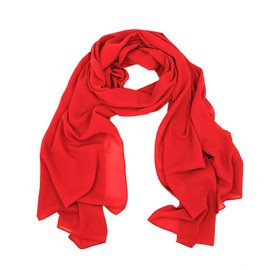 lifwimner Hijab Muslim Headscarf Women, Chiffon Hijab, Chiffon Headscarves for Women, Neckerchief Women's Scarf Stole Chiffon Scarves, red