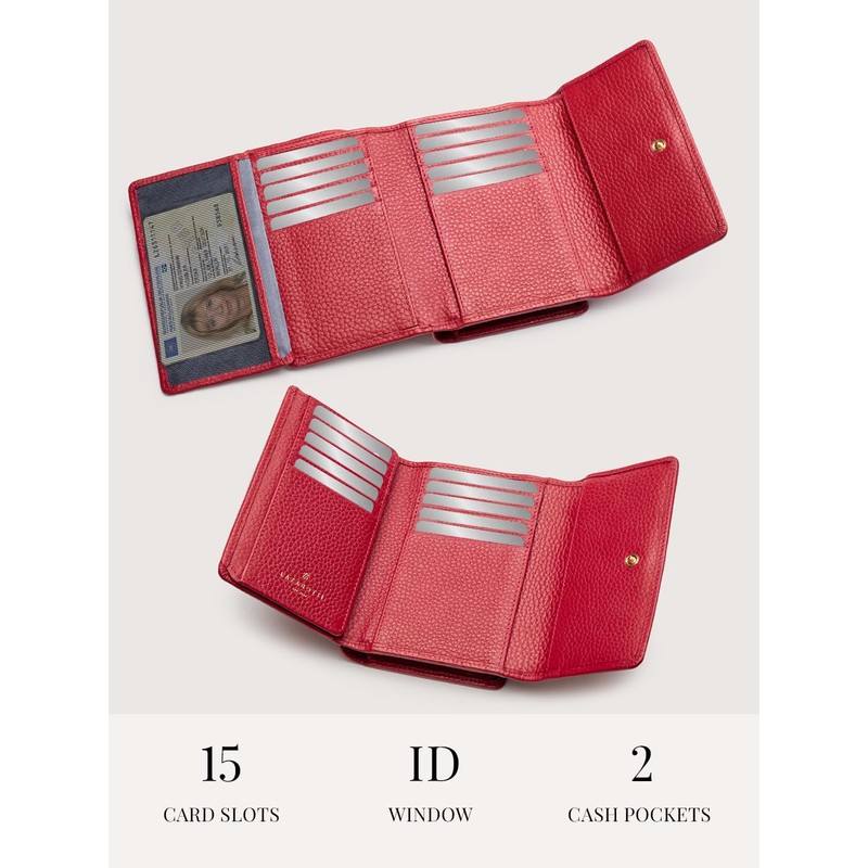 Lazarotti Bologna Leather Wallet 14 cm, red