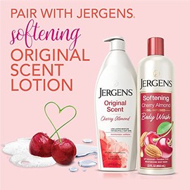 Jergens Softening Cherry Almond Body Wash, Daily Moisturizing Skin Cleanser, Paraben Free, 22 Ounces, Infused with Cherry Almond, pH Balanced, Dye... 