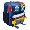 Lluvia Mochila Robot Azul Porta Credencial Amarilla Mini Backpack Estampado