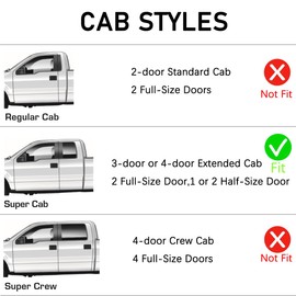Lightronic Extra Durable Tape-on Auto Vent Window Visor, Fits 1999-2011 Ford Ranger SuperCab w/Fixed Rear Window; 1999-2010 Mazda B-Series Ext. Cab, UV Protect Rain Guard Wind Deflector, Smoke, 4-Pcs