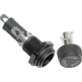 Blue Sea Systems 5021 Panel Mount AGC/MDL Fuse Holder, Black