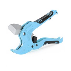 Bates- PVC Pipe Cutter, Cuts up to 1-1/4", Sky Blue Ratcheting PVC Pipe Cutter Tool, Pipe Cutters PVC Pipe Shears, Plastic Pipe Cutter, PEX Pipe Cutter, PVC Cutter Tool, PVC Ratchet Cutter