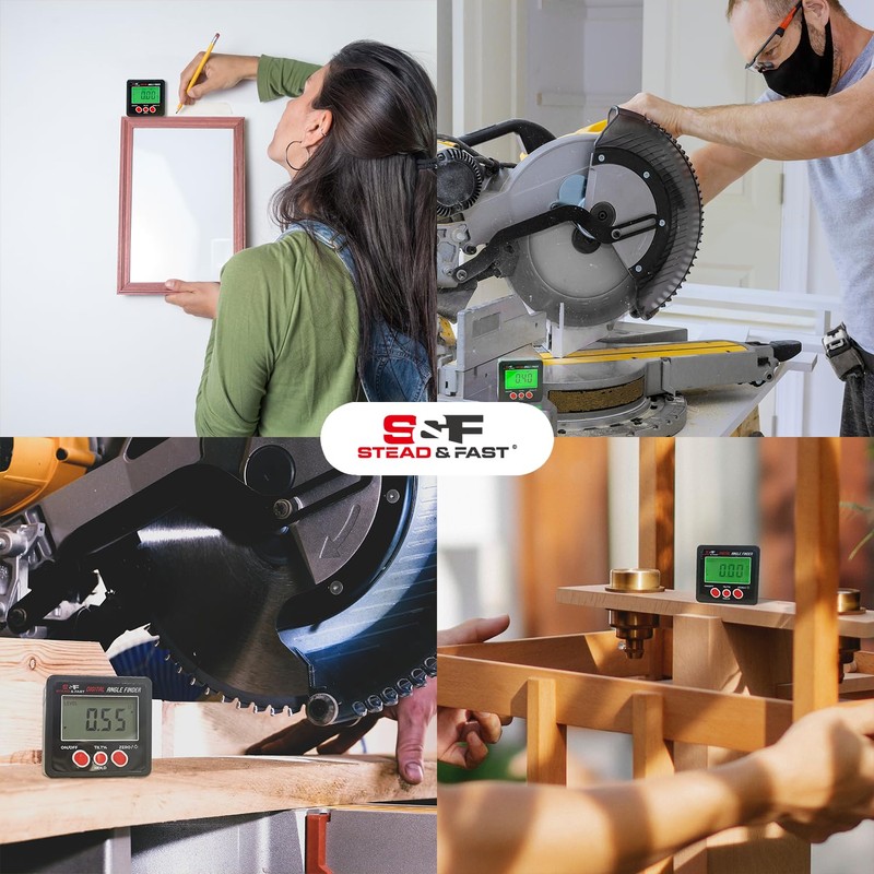 S&F STEAD & FAST Digital Angle Finder Gauge Magnetic Protractor