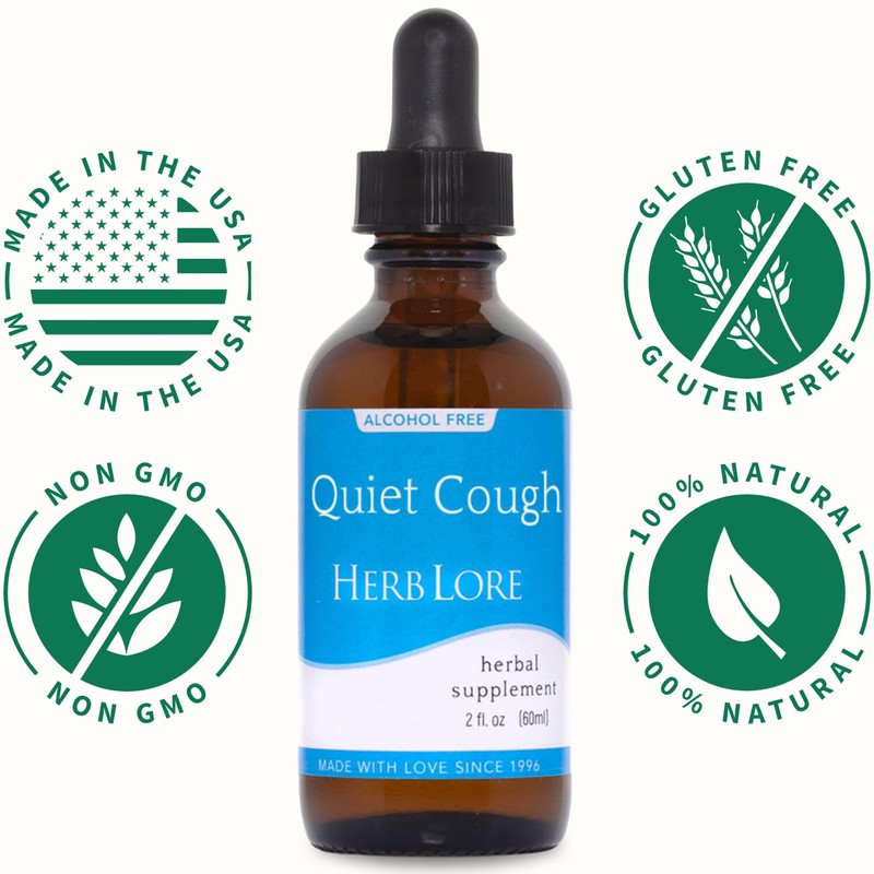 Herb Lore Quiet Cough Tincture - Mullein Leaf Drops for