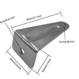 Audak LED Light Bar Side Mounting Brackets Kit Universal Stainless Steel Side Mount for Double Row Straight or Curved LED Light Bar (Pack of 2)