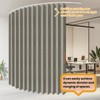 JILRON Folding Accordion Partition Divider with Ceiling Track - Hanging