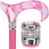 Pink Pearlz Rhinestone Lace Adjustable Walking Cane – Elegant Walking