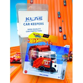 Hot Wheels Total Disposal (Red & White Let's Race) 8/10 HW Metro - 2024-160/250 (Short Card) - COMES IN A GENUINE KLAS CAR KEEPER PROTECTOR CASE - HTB19
