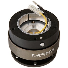 NRG Innovations SRK-330BK Quick Release Kit (Black/Black Ring (6 Hole Base, 5 Hole Top))