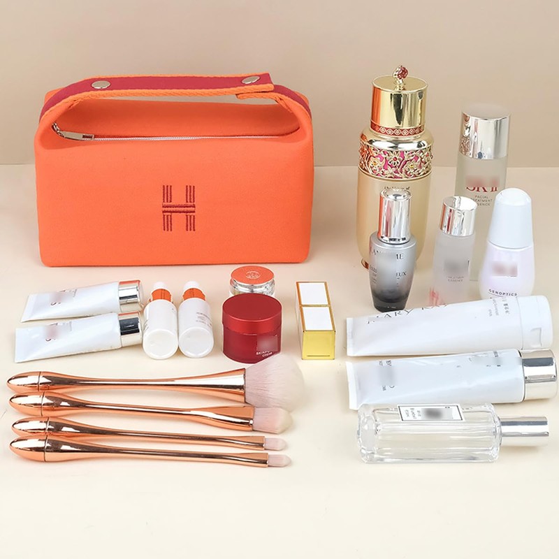 AIMALL Large Capacity Canvas Travel Wash Bag - Stylish White