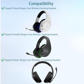 Cloud X 7.1 Ear Pads, HAIZEEN Ear Pads Compatible with HyperX Cloud (CloudX) Stinger Core Wireless / 7.1 Gaming Headsets Ear Pads Replacement Cushion (Breathable Fabric/High-Quality Foam)