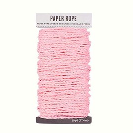 Craft County 3mm Decorative Coiled Paper Rope – 30 Yards (27.4 Meters) Per Package – for Crafting, Scrapbooking, and DIY Décor (Light Pink)