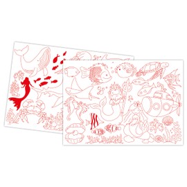 KREUL Magic Sea 42940 Window Colour Set for Children, 7 x 80 ml Window Paints, Complete Set with Brilliant Colours in Pen and Design Templates