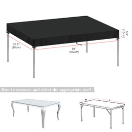 SIMPHAUS Table Top Cover 150 x 80 x 15 cm Tarpaulin Garden Table Cover Patio Furniture Cover Garden Furniture Winterproof Garden Furniture Tarpaulin Waterproof Tear-Resistant 420D Oxford Fabric