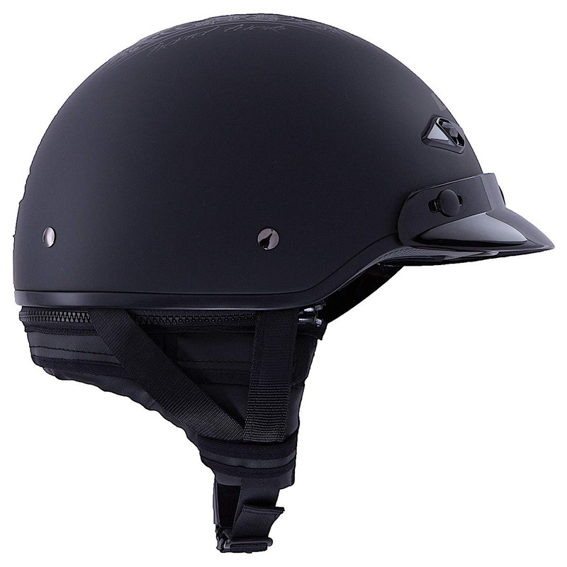 LS2 Helmets Bagger Motorcycle Half Helmet (Hard Luck - Small)
