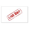 CafePress Live Bait Rectangle Bumper Sticker Car Decal
