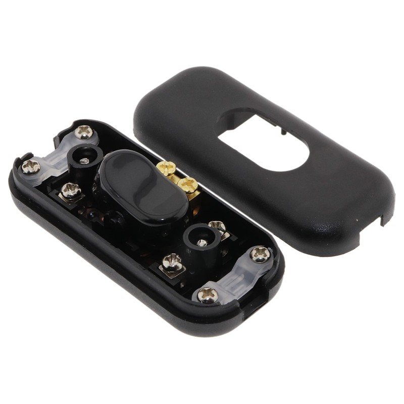 Art Deco Emporium Black Dual Pole Inline Switch for Light