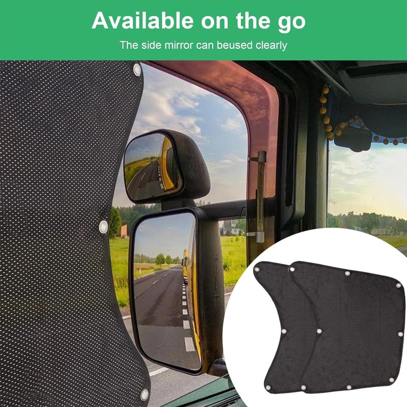 2pcs Side Window Sun Shade for Semi-Truck,Semi Truck Window Shades