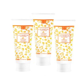 Love Cosmetics Herbal Picture Scroll Shirotsuya Bijin Satsuma Mandarin 3 Piece Set (Foam Cleansing, Pore Care, Shirasu Camellia Oil, Body Soap, Facial Cleansing Foam, 7.1 oz (200 g), Acne,