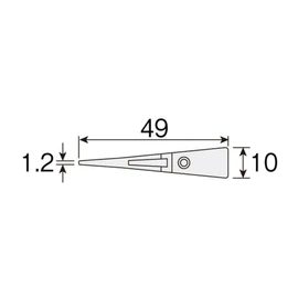 HOZAN ESD Chip P-610S-1 Anti-Static Tweezers Tip, Set of 2, Tip Width 0.05 inches (1.2 mm)