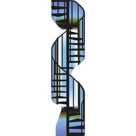 SP12958 Spiral Staircase Stairs Silhouette Cardboard Cutout Standee Standup