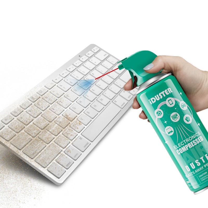 iDuster Disposable Compressed Air Duster, Computer Cleaner, Keyboard Cleaner, 1