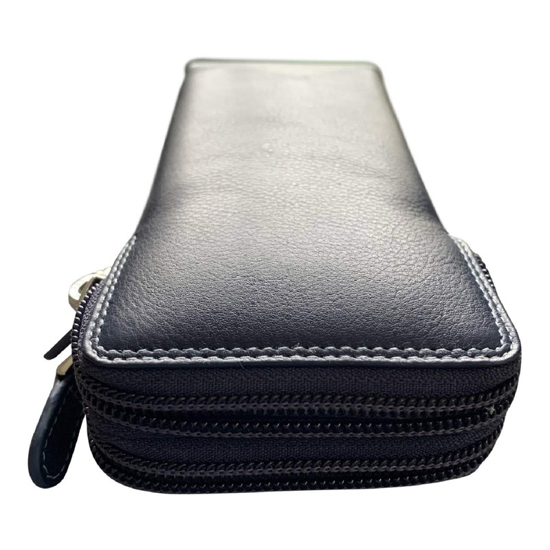 Graffiti Golunski Leather Double Glasses Specs Spectacles Case - Sky