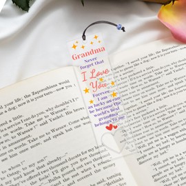 Grandma Gifts for Birthday Metal Bookmark Christmas Mothers Day Gift for Book Lover Bookish Presents for Grandma Nana Granny Grandmother I Love You Grandmother Book Marker from Grandkids