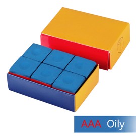6pcs Billiard Chalk,Pool Table Accessories For Table Billiards, Triangle Chalk（Blue）