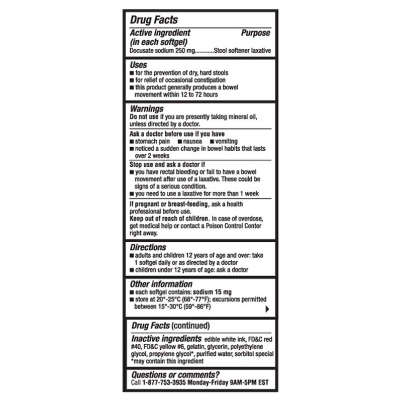 Major DOK 250 mg, Extra Strength Stool Softener, 100 Liquid