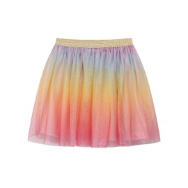 DaniChins Girl's Layered Tutu Skirt Tulle Princess Sparkle Skirt (Multicolored#1, 4)