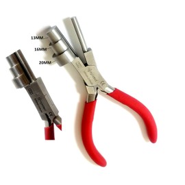 German Heavy Duty Bail Making Pliers,6 IN 1 Wire Looping Forming Pliers, BIG SIZE LOOPING PLIERS 13,16 & 20MM,SMALL LOOPING PLIER, 5, 7,10MM Anti Slip comfort grip handle