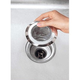 4.2"" Drain Kitchen Sink Strainer and Stopper Basket Replacement for Standard, Stainless Steel Sink Strainer and Stopper, Silver