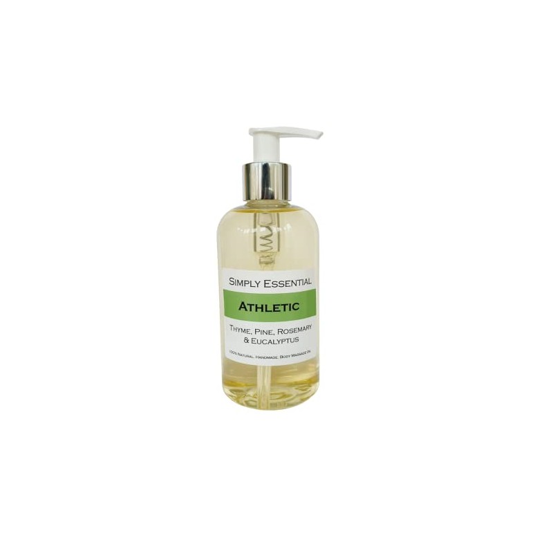 Simply Essential Athletic Massage Oil with Rosemary, Eucalyptus, Thyme &