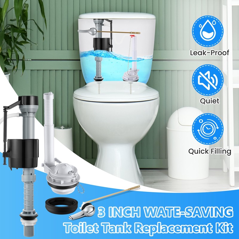 Saillong 3 Inch Toilet Flusher Replacement Kit, Include 3 Inch