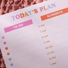A5 Daily Planner Pad, Compact & Colourful Undated Desk Pad