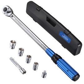BULLTOOLS 1/2-inch Drive Click Torque Wrench Set Dual-Direction Adjustable 90-tooth Torque Wrench with Buckle（10-160ft.lb / 10-220Nm）