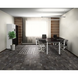 Mohawk Basics 24" x 24" Berber (Loop pile), 0.09" Pile Height, Carpet Tile, PET Fiber, Smoke Color, (24 Tiles), (96 sqft/carton)