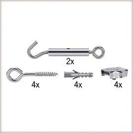 Paulmann 17803 System Accessories, Tension mounting Set Ceiling lamp Chrome Hallway Metal Wire Cable, Silver