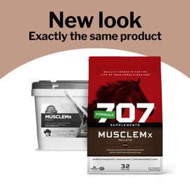 Formula 707 MuscleMx Equine Supplement, 3lb Bag – Conditioning Support and Muscle Builder for Horses with Lysine, Gamma Oryzanol, Creatine & OKG