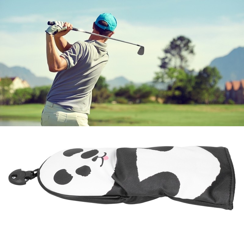 PU Leather Golf Wood Head Covers Waterproof Cartoon Thicken Plush