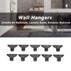 Locadence Pack of 10 Wall Hooks, Waterproof Bathrobe Hooks, Towel