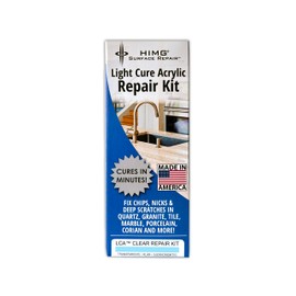 Clear - Quartz Countertop Repair Kit - Granite Repair Kit - Upgraded Chip Repair Kit for Quartz, Granite, Marble, Corian, Porcelain, Acrylic, Edge Chips and More - HIMG Surface Repair