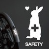 Rabbits Reflective Stickers (Ratabit Ears) White, Bicycle, Stroller, Cane, School