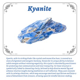 RJINGSHI Natural Crystal Kyanite About 1.18-1.96" Healing Crystal Irregular Raw Rough Stones Chakra Raw Stone Meditation Reiki Collection